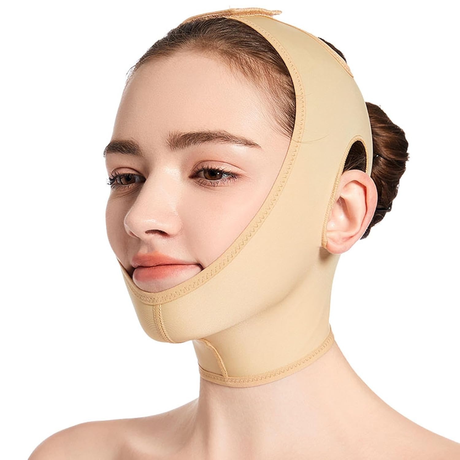 Face Toning Belts Post-facial Suction Surgery Head Cap Thread Lift Liposuction Facelift Mask Lower Jaw Cap Face Toning Belts(Medium)