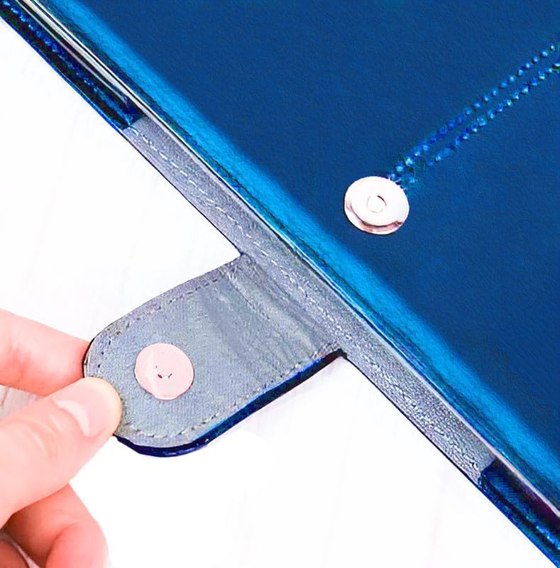 Image of Flausen Original PU Leather Case Cover Compatible for Laptop (HP Pavilion 14 12th Gen, 14-dv, Navy Blue)