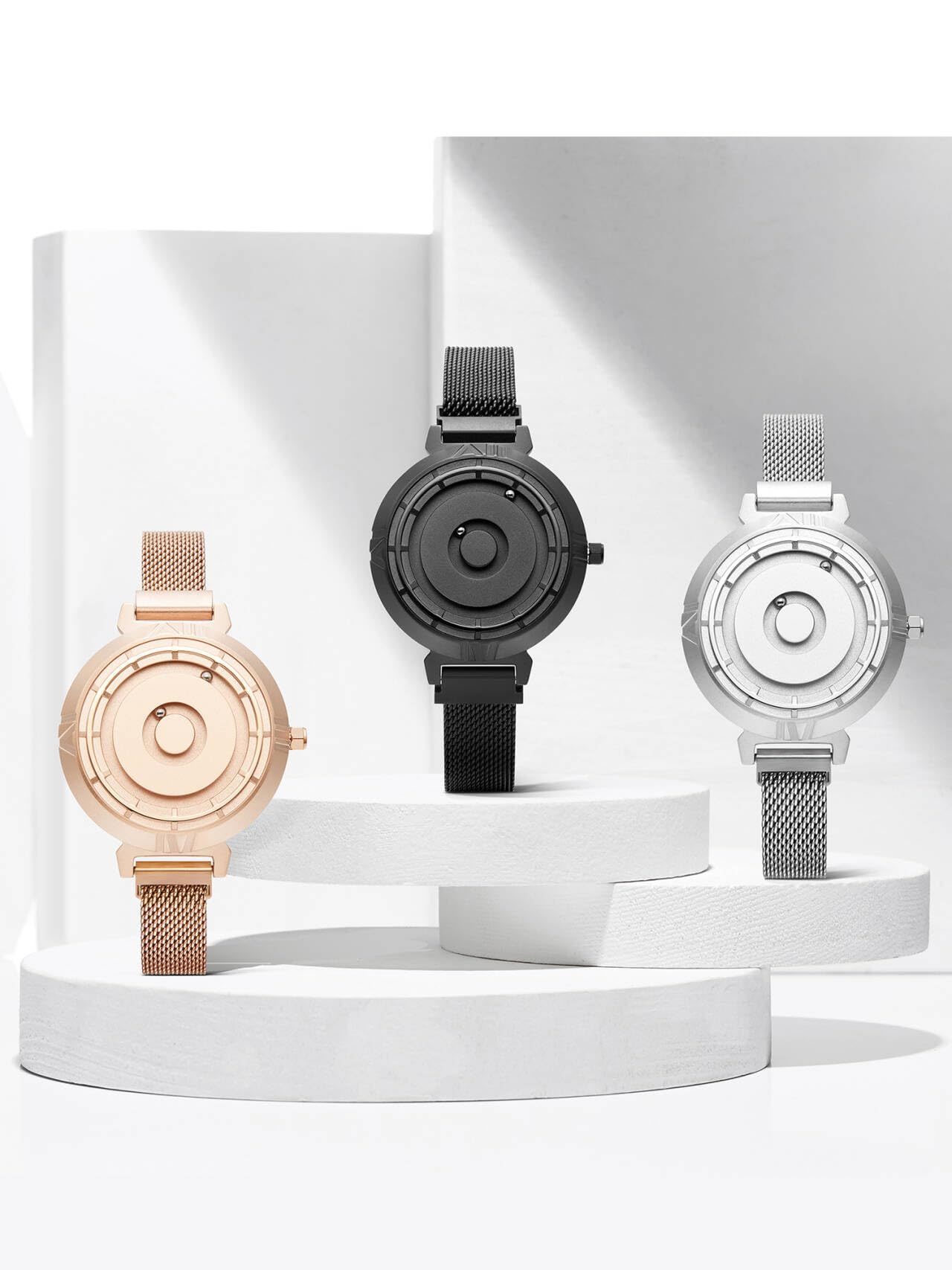 EUTOUR Ologio Donna Magnetico Lusso Fashion Nessun Vetro Cuscinetto a Sfera Quarzo Orologi da Polso da Donna 36mm
