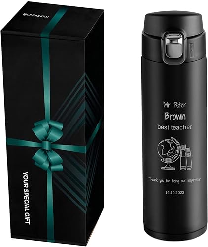 Maverton Vaso de café aislado personalizado para hombre, taza de viaje de café aislada al vacío de acero inoxidable - Taza para beber para él - Para