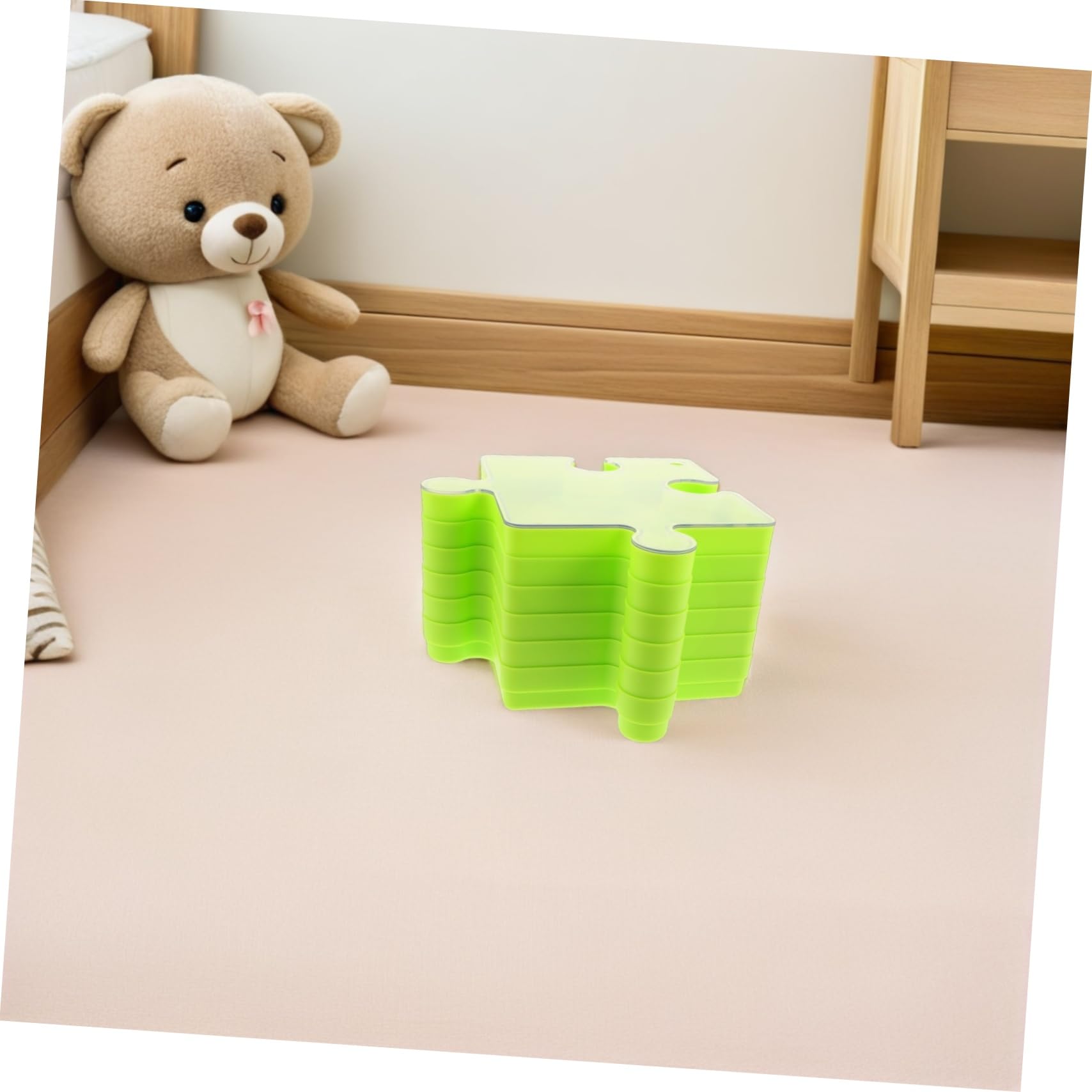 Organisateur de Puzzle 6 Pièces en Plastique Vert pour Garçon et Filles