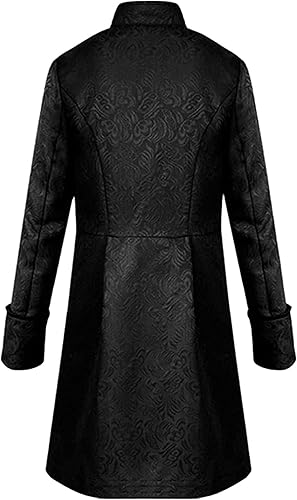 Miniatura 3 de Inmeilifus Chaqueta steampunk para hombre, disfraz de Halloween, abrigo victoriano, gótico, cosplay, vintage, uniforme