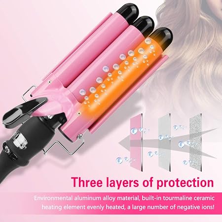 Ondulador De Pelo 3 Tubos,Mgrett Tenacilla Triple Pinzas Rizadoras, Plancha  Ondas Al Agua,Ondulador De pelo,Rizador de Pelo Para Cabello con Guantes  Resistentes al Calor,Pinzas para el Cabello : Amazon.es: Belleza