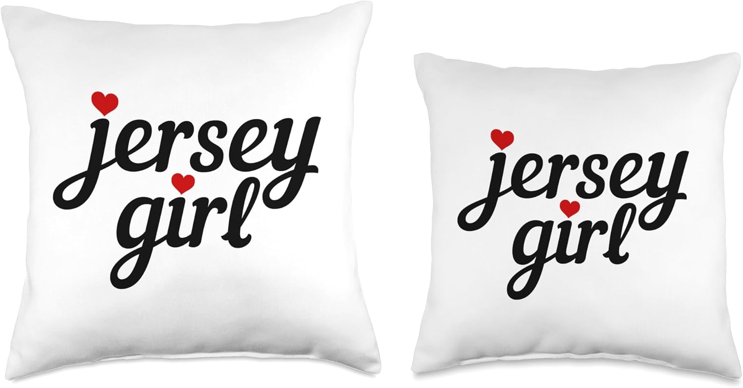 Jersey Girl New Jersey Heart Funny Cute New Jersey Throw Pillow