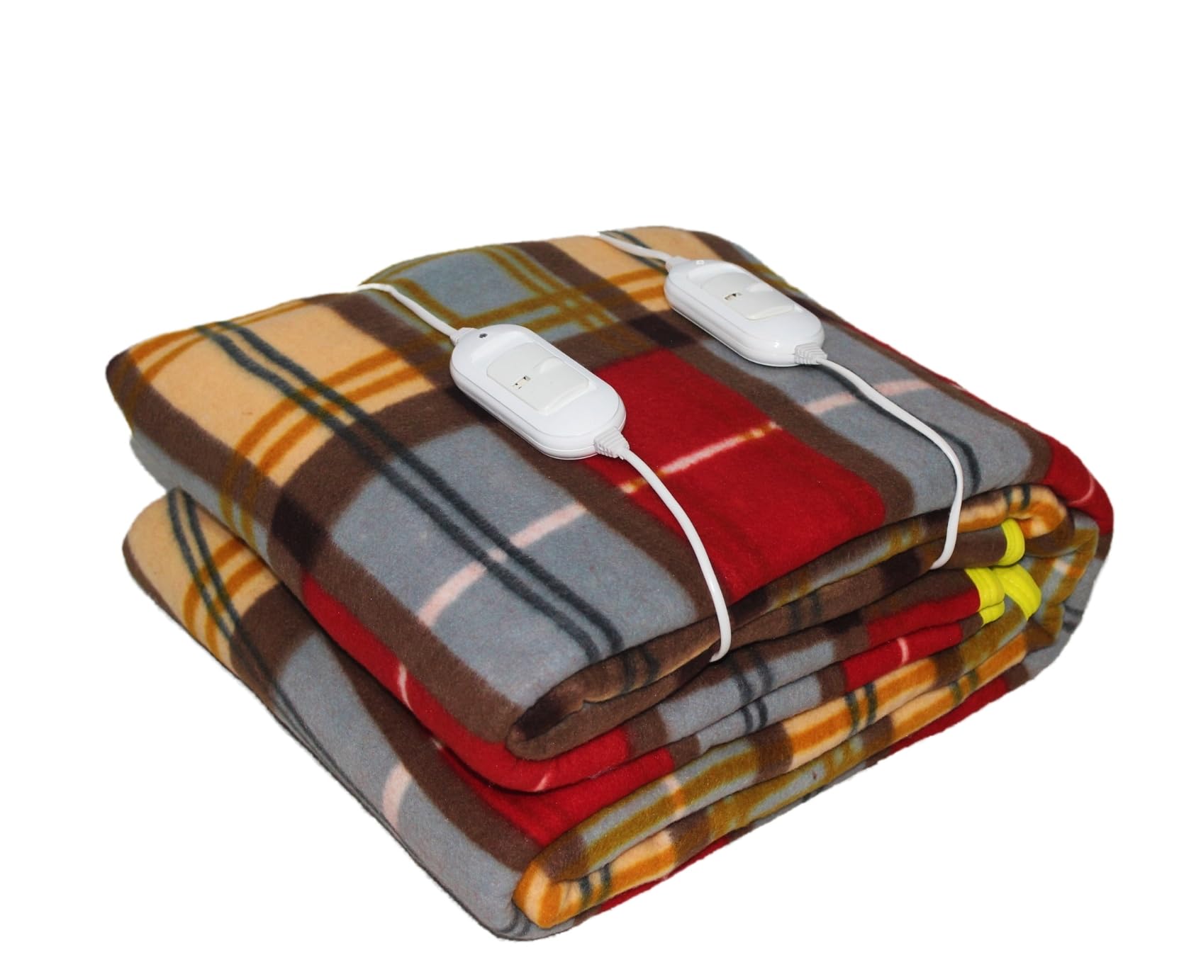 Classic Super Soft Polyester Double Bed Polar Heating Electric Blanket/Bed Warmer (60 X 60) Inches, Light CAMLE, Skin Friendly | Brown