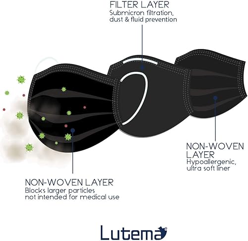 Miniatura 7 de Cubrebocas desechable, tricapa, transpirable, de colores, con cómoda cinta elástica para las orejas, Verde