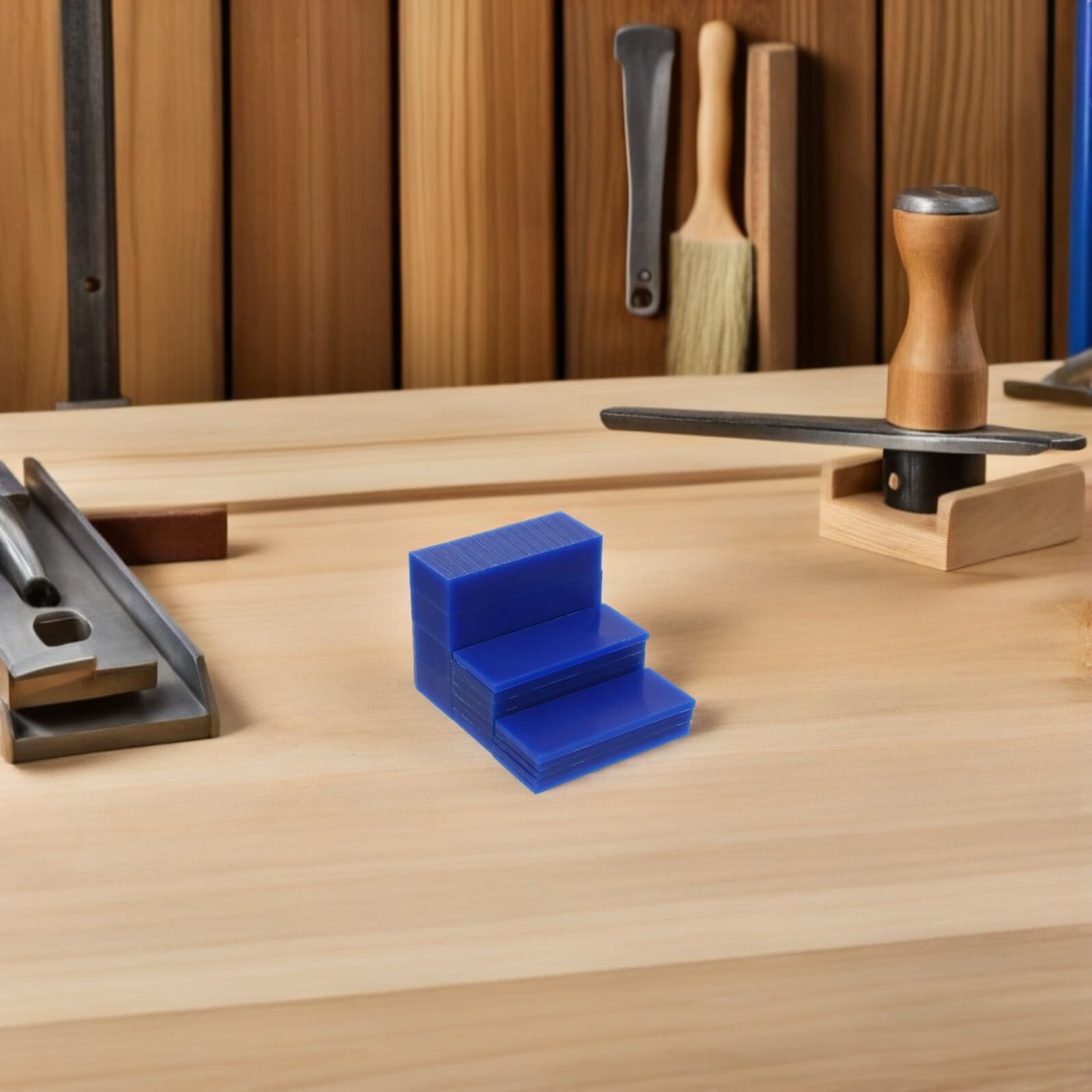 15 Fogli di Cera per Intaglio Gioielli, Accessori per Creazione di Gioielli, Fogli Modellatura Cera Blu per Stampaggio e Incisione, Strumenti per Artigianato Fai da Te
