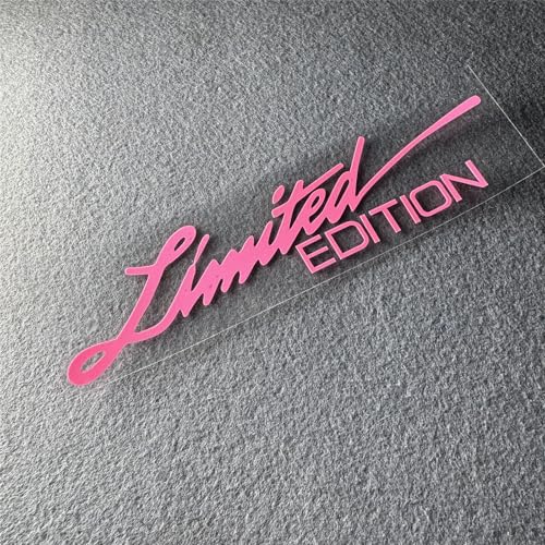 Image of 2X Car Styling Vinyl Graphic Decals for Limited Edition Truck Body Auto Rear Front Windshield Window Sticker 160x38mm (Pink)