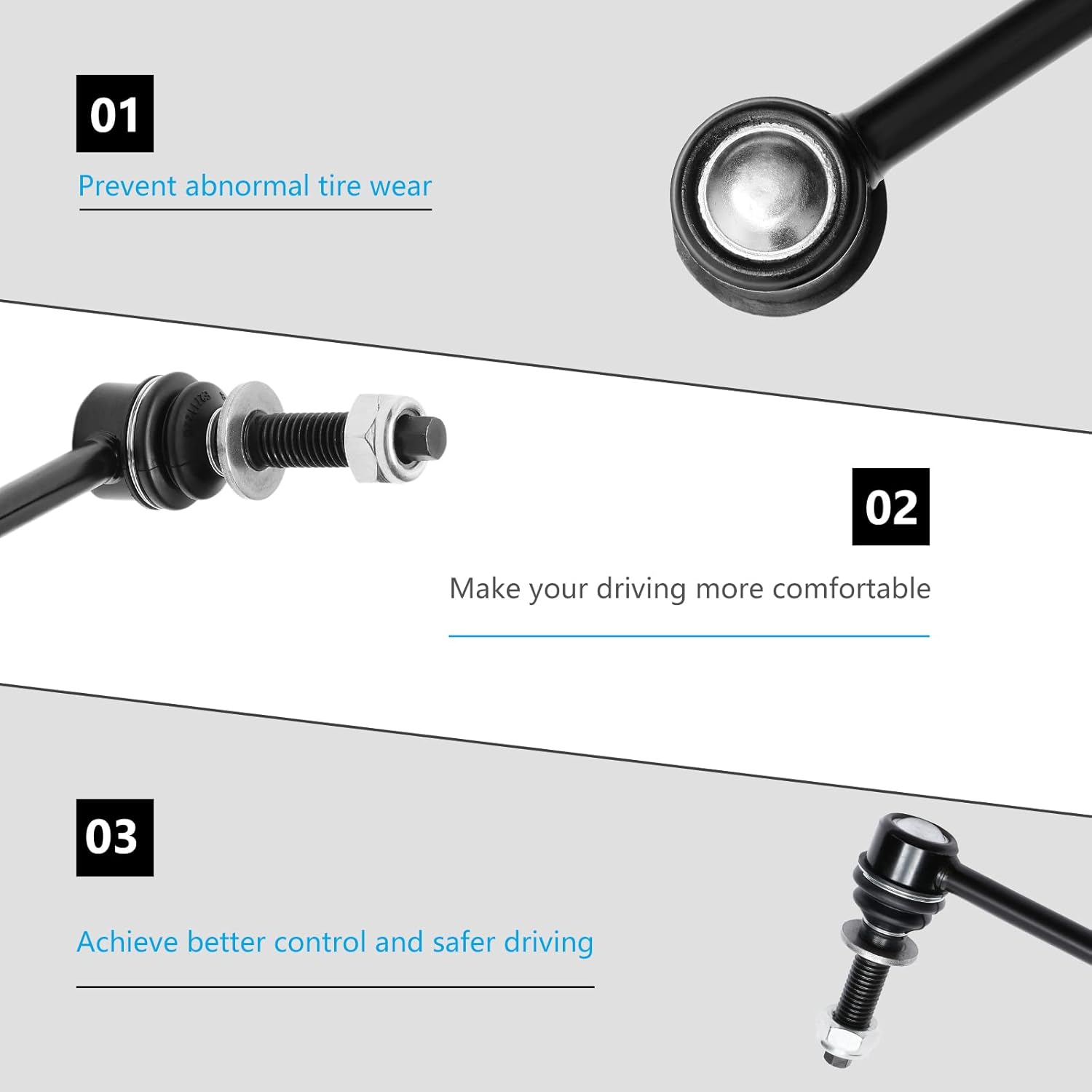 Sway Bar End Link Front Stabilizer bar link 2pcs, Compatible With 2005-2019 Chrysler 300, 2008-2019 Dodge Challenger, 2006-2019 Charger, 2005-2008 Magnum, Replaes OE#: K80822, K80823