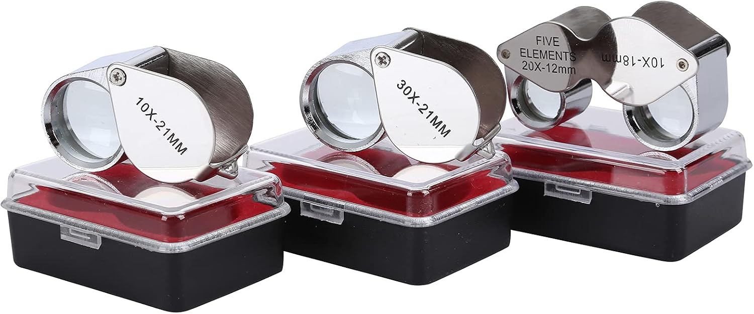 Loupe Set - Dual 10x+20x, 10x, 30x, 3 Pc