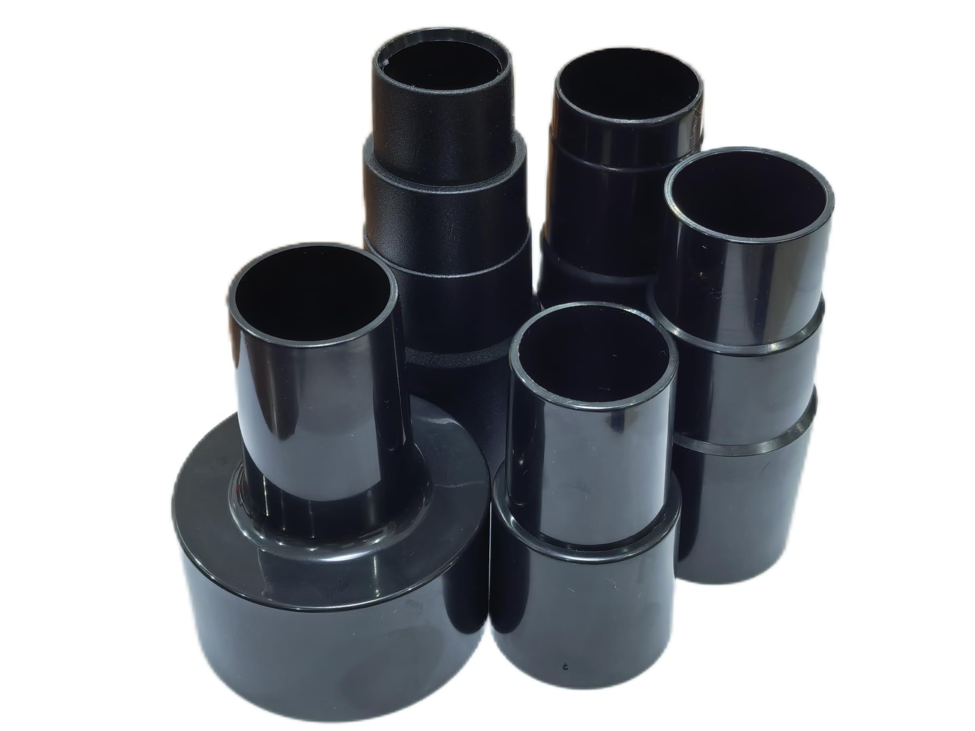(5 piezas) accesorios reductores de manguera de vacío de plástico para aspiradoras, 2-1/2 pulgadas a 1-1/4 pulgadas, 1-3/8 pulgadas a 1-1/4 pulgadas, 1-1/2 pulgadas a 1-3/8 pulgadas a 1-1/4 pulgadas,