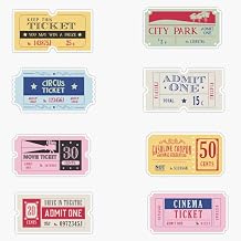 Vintage ticket stub pack Bumper Sticker Vinyl Decal 5 inches