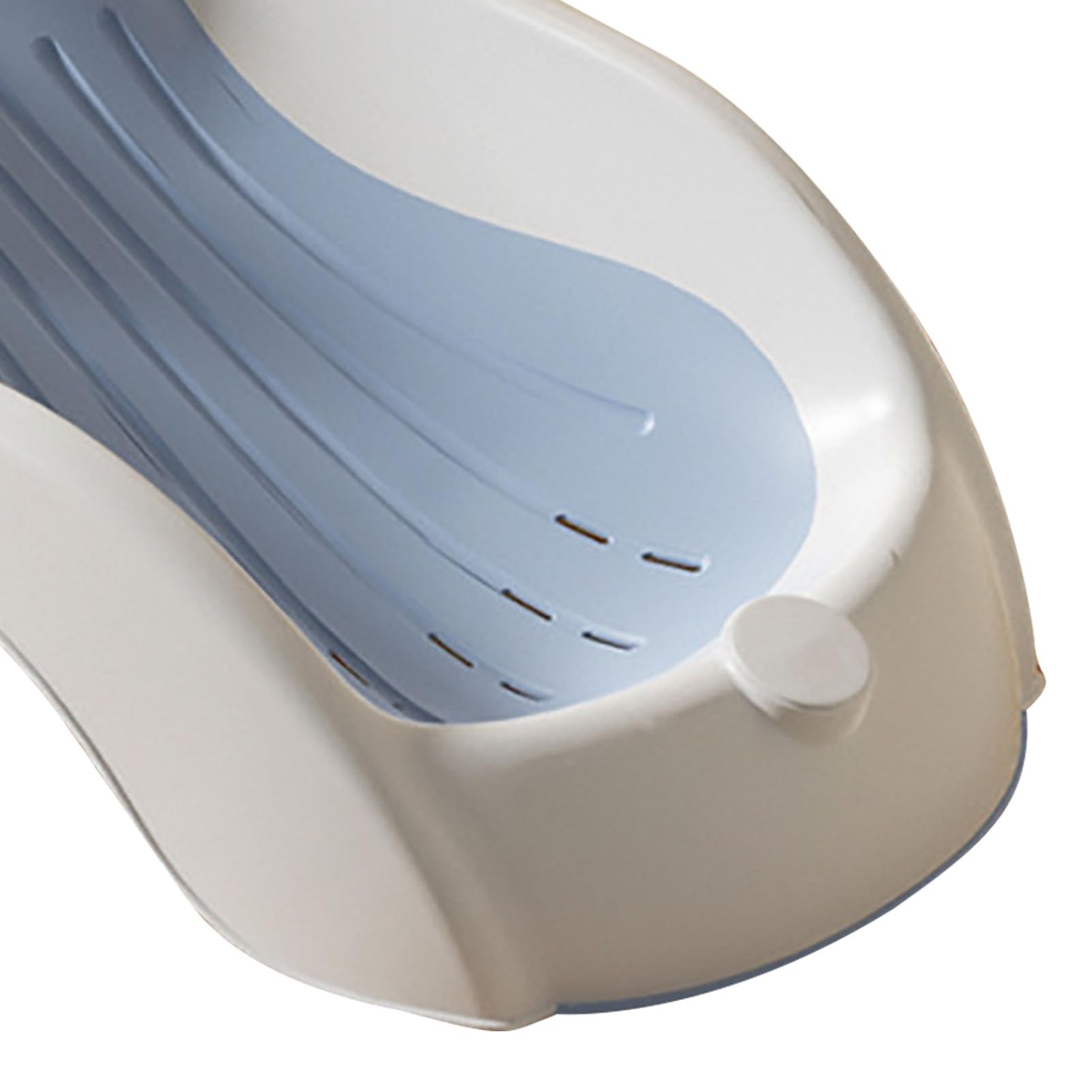 Soporte de baño para bebés Angle de ángulo ajustable PP TPE Asiento de bañera recién nacida para viajar en casa (Azul)
