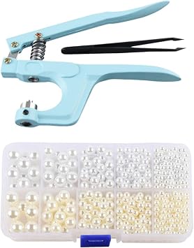 Pearl Handmade Setting Machine, Manual Beads Rivet Fixing Machine Beige