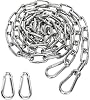 Chain Stainless Steel Chain 3 mm 1.5 m Chain Links Stainless Steel Chains + 2 Pieces Carabiner Link Chain Extension Chain for Hanging Anchor Chain Hammock Load 90 kg