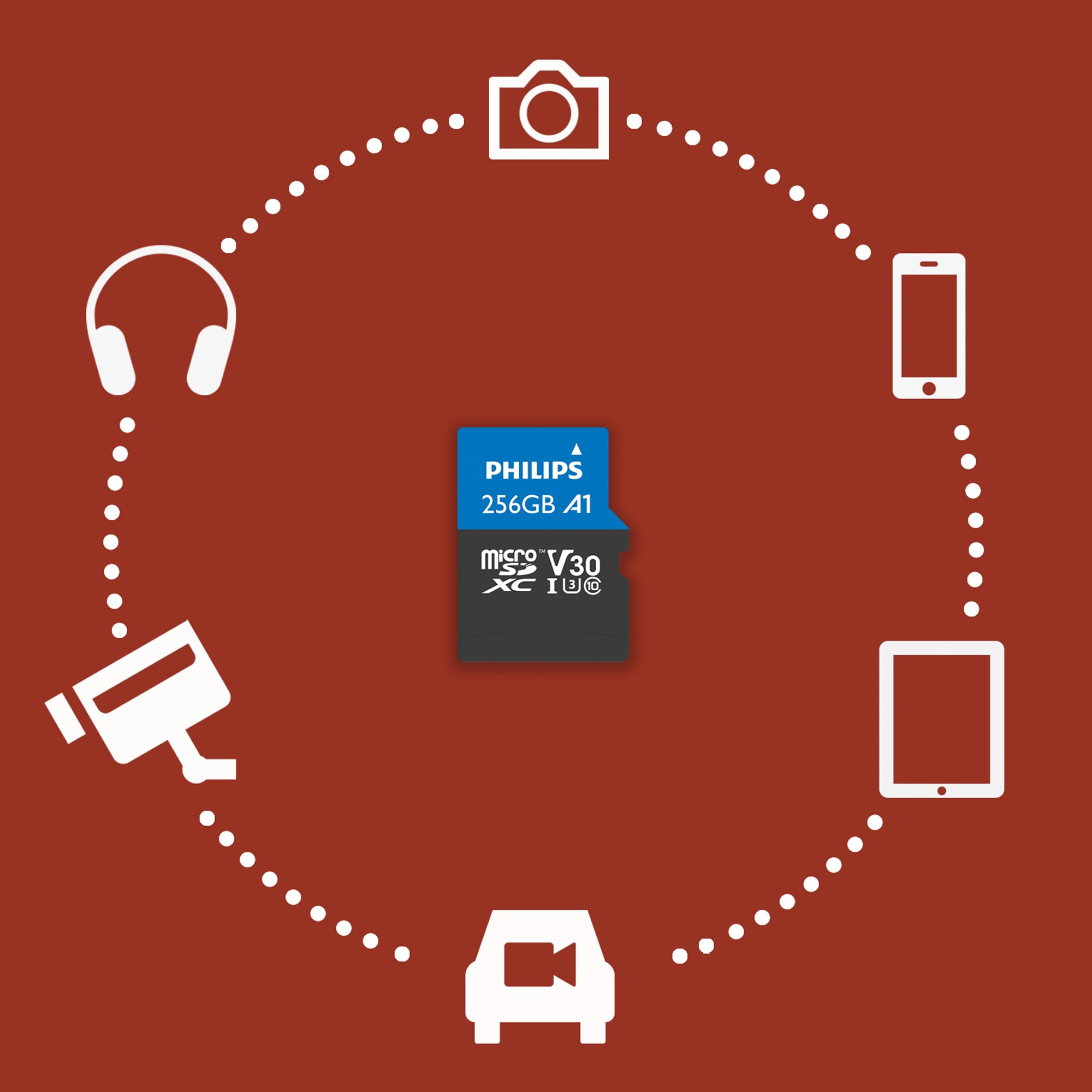 Philips Ultra Speed microSDHC Card 16 GB+adattatore SD UHS-I U1,velocità di lettura fino a 80 MB/s,A1 Fast App Perf,V10,scheda di memoria per smartphone ,tablet,PC,lettore di schede,video Full HD