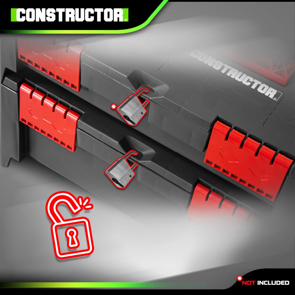 Lot de 3 coffrets empilables BEPS1 - Constructor