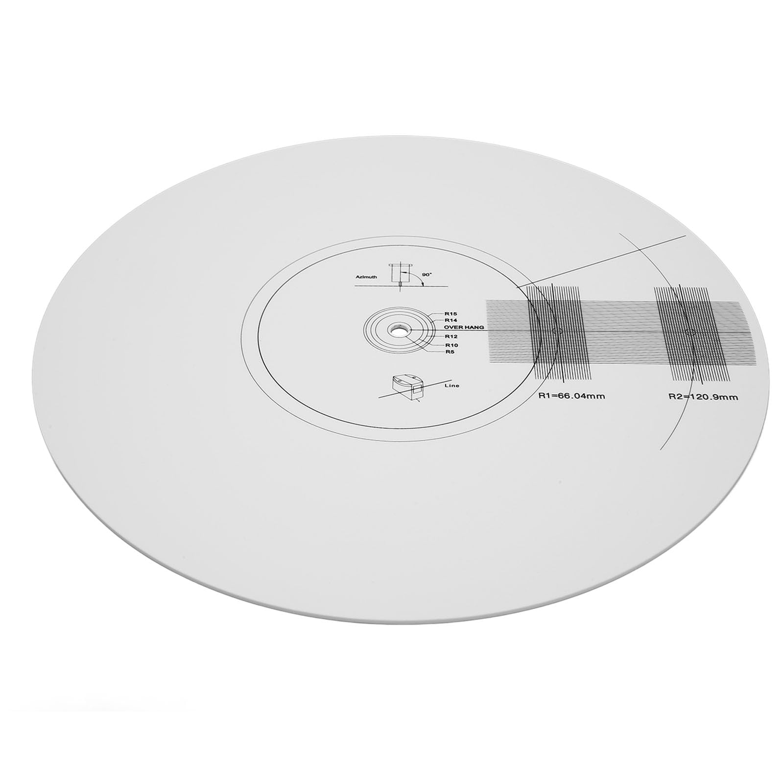 Turntable Cartridge Alignment Protractor Mat, Anti Sliding LP Record Pickup Calibration Plate Distance Gauge Protractor Adjustment Tool for Record Player