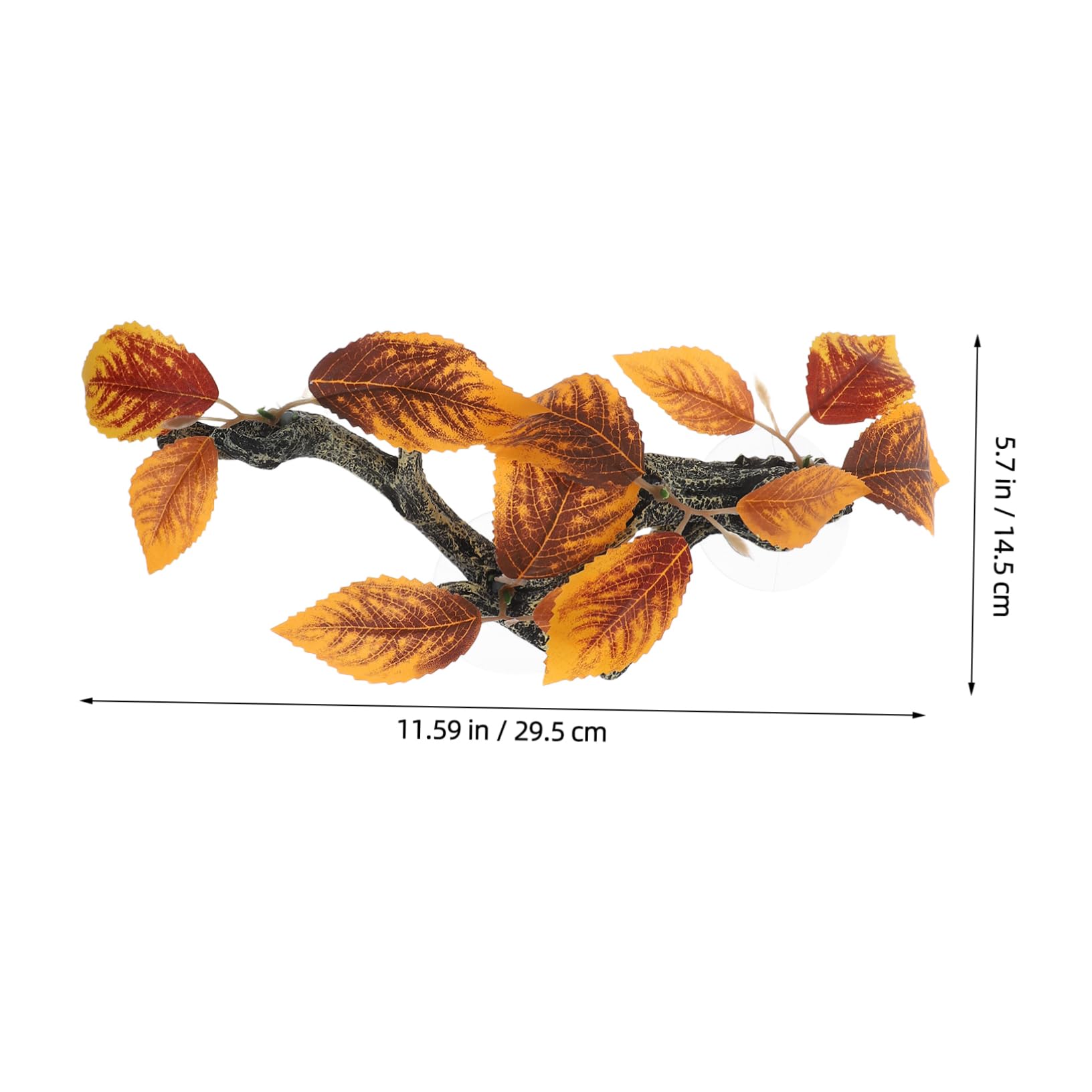 Sosoport Resilient Resin Plant Model for Reptile Terrarium Snake Tank Accessory Artificial Plant Decor for