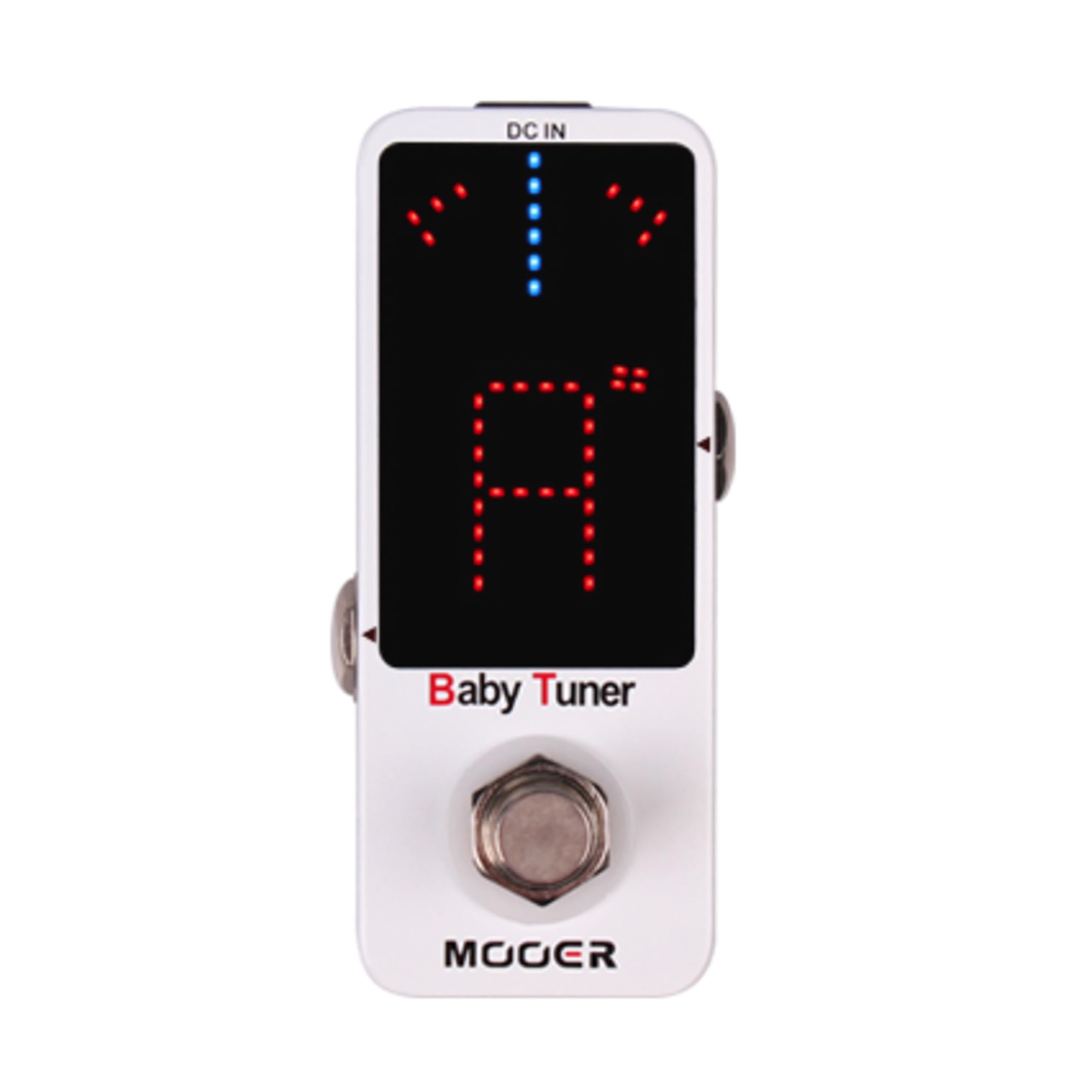 Mooer EQ Effects Pedal, White, 2.25 x 4.25 x 1.75 (Baby Tuner)