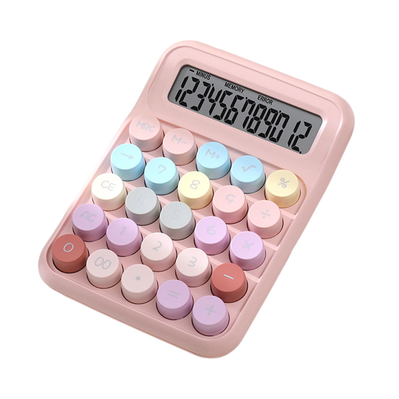 Maxtonser Mechanical Calculator Desktop Calculators with 12 Digit Large LCD Display and Big Mechanical Buttons for School