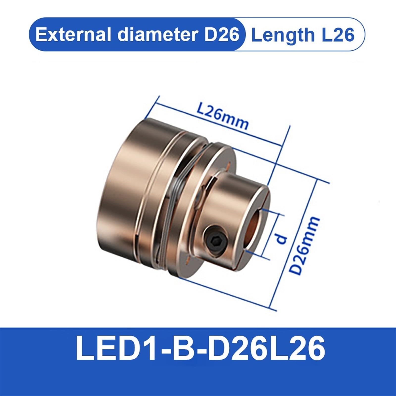 Amazon.com: Flange Coupling LED D26L26/35 Flexible Motor Shaft Coupler  Aluminium Diaphragms Universal Joint For 3D Printer Cardan  Rc(LED2-B-D26L35-4X8) : Industrial y Científico