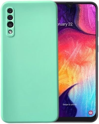 Miniatura 9 de Compatible con Samsung Galaxy A50 o A50s - Carcasa de gel de silicona líquida suave para teléfono celular, funda trasera básica (verde azulado)