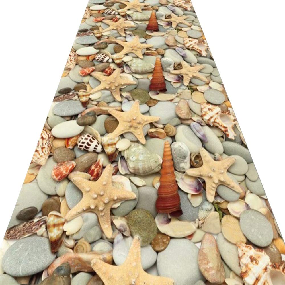 Alfombras de pasillo largo con diseño 3D lavable y textura suave para entrada de casa