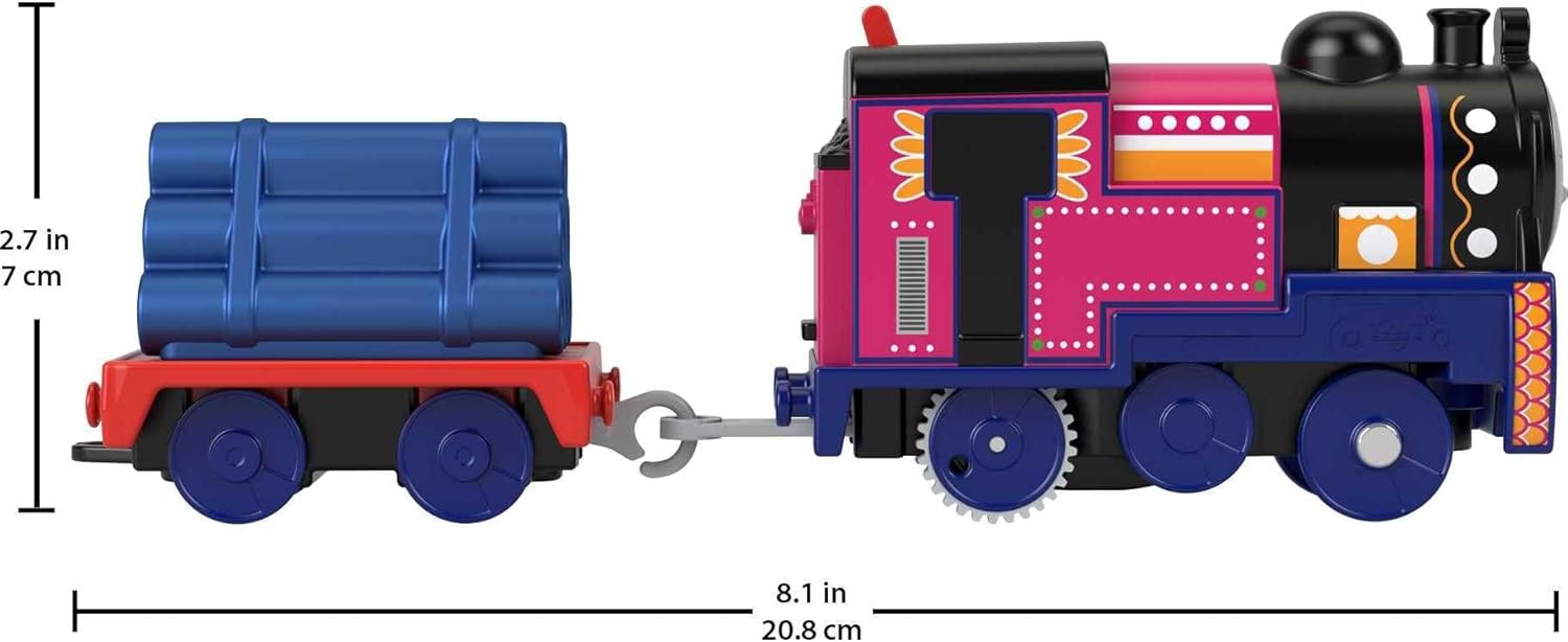 Thomas & Friends Motorized Toy Train Ashima Battery-Powered Engine with Cargo Car for Pretend Play Preschool Kids Ages 3+ Years