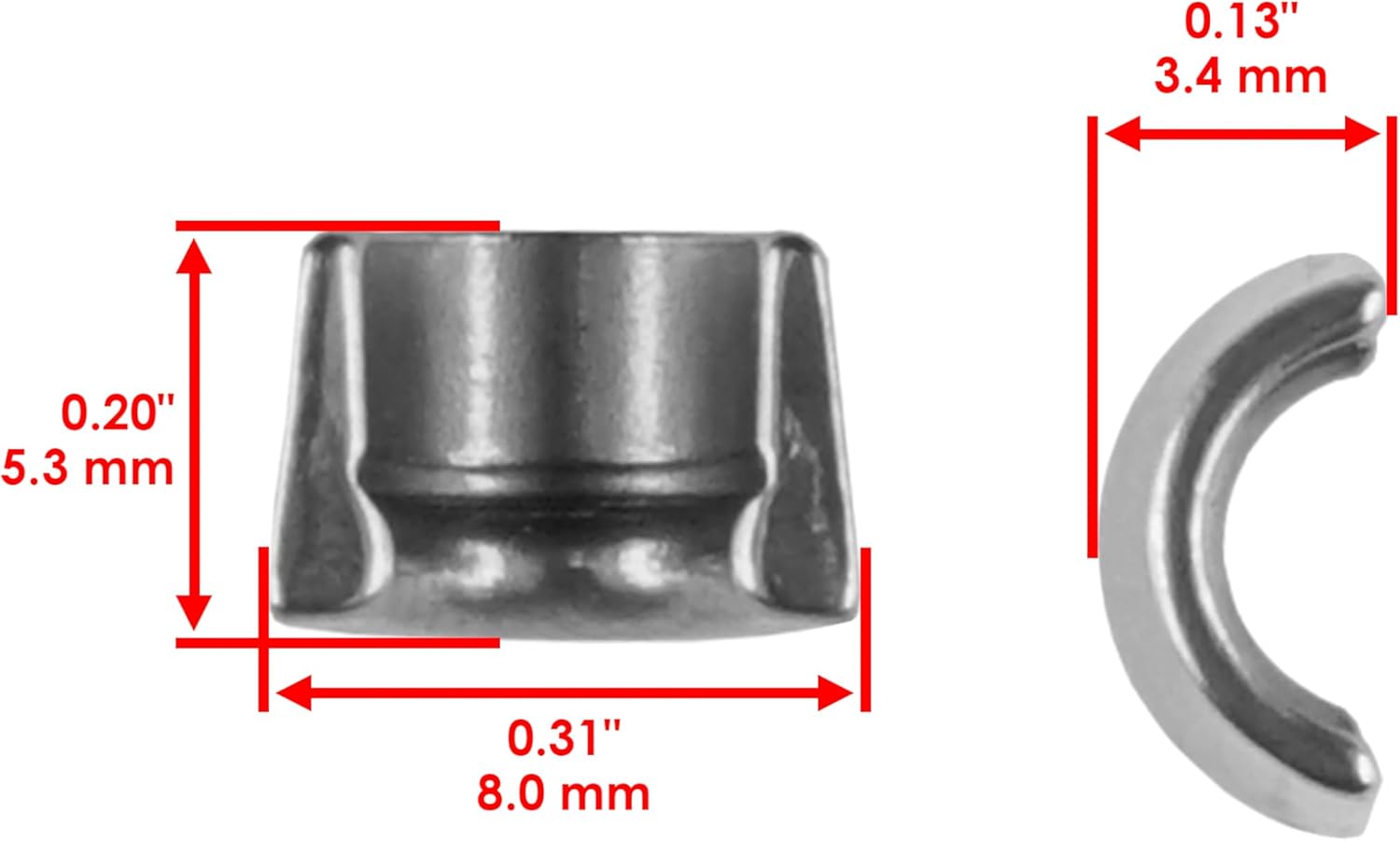 Caltric Exhaust Valve Kit Compatible with Arctic Cat Bearcat Z1 XT LTD 2010-2014 / XF9000 ZR9000 M9000 2014-2016 / ZR 5000 LXR 2014-2017 / Qty 4