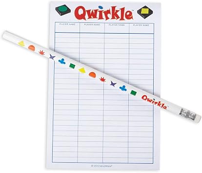 MindWare Qwirkle Bonus Pack - an add on Pack Including 4 Tile Racks, scorepad and Qwirkle Pencil for Ages 6+