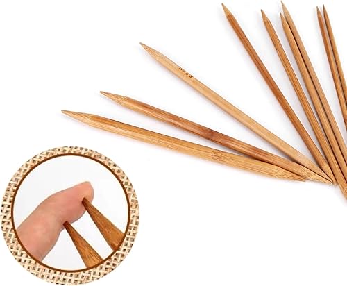 Miniatura 4 de Kit de agujas de tejer, agujas de tejer de doble punta, 15 tamaños de 0.09 a 0.39 pulgadas DIY para mujer