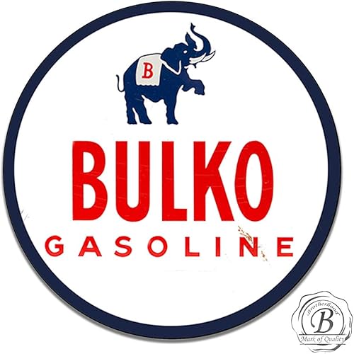 Miniatura 111 de Brotherhood Letrero de gas vintage de reproducción de letreros de metal vintage, letrero redondo de metal para garaje y hogar, 8 pulgadas de Nourse