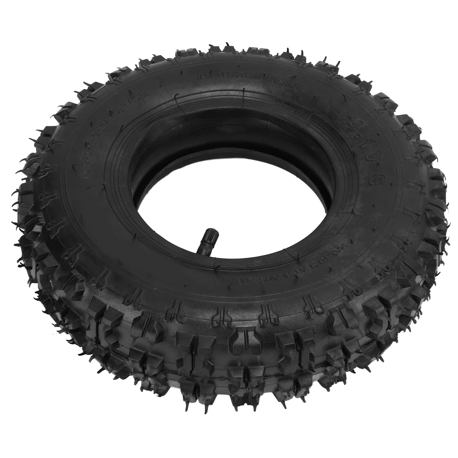 SUNGOOYUE 4.10?6 Neum¡§¡éTico Exterior de Tubo Interior de Campo Traviesa, Neum¡§¡éTico de Goma de Punta Recta Gruesa para ATV Go Kart Mini Quad 47cc 49cc Motocicleta de Nieve,4.10-6 Tire