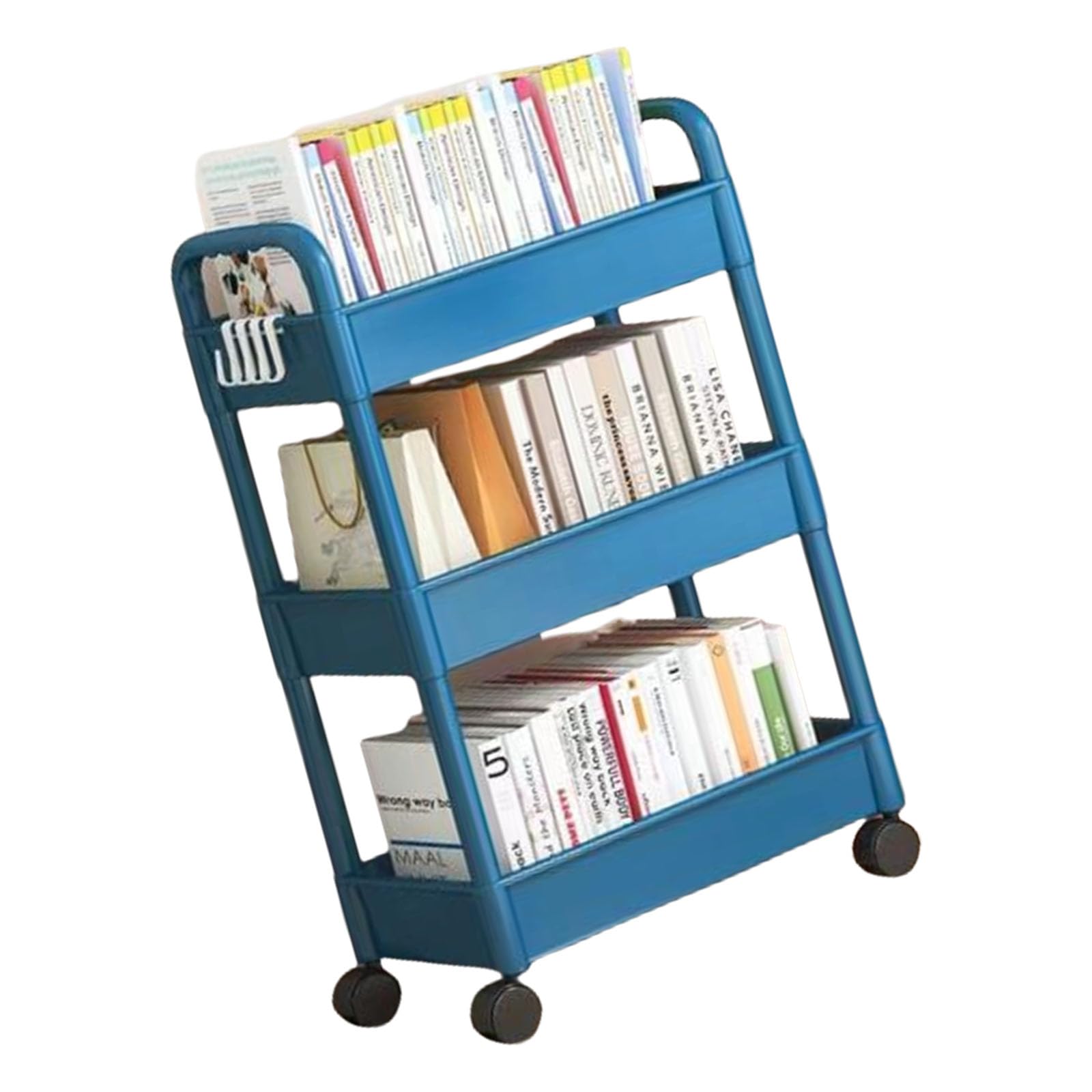 Nucelit Compact 3 Shelf Rolling Cart Multi Purpose Organizers Movable Bathroom Storage Shelf for Closet Bathroom Storage Multi Layer Mobile Rack