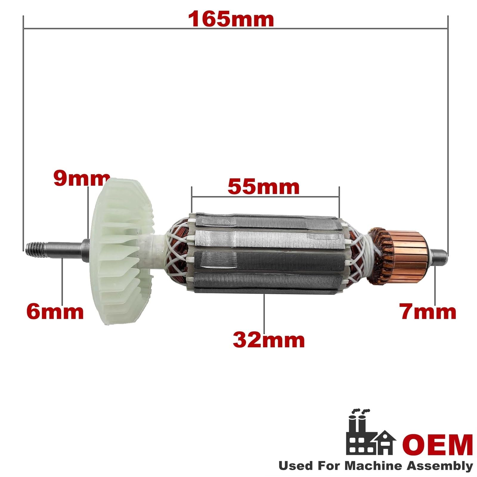 AC 220V 240V 9556NB 9556HN 9558NB 9558HN Rotor de armadura 9556 9557 9558 repuestos for amoladora angular amoladora 510107-9(Stator)