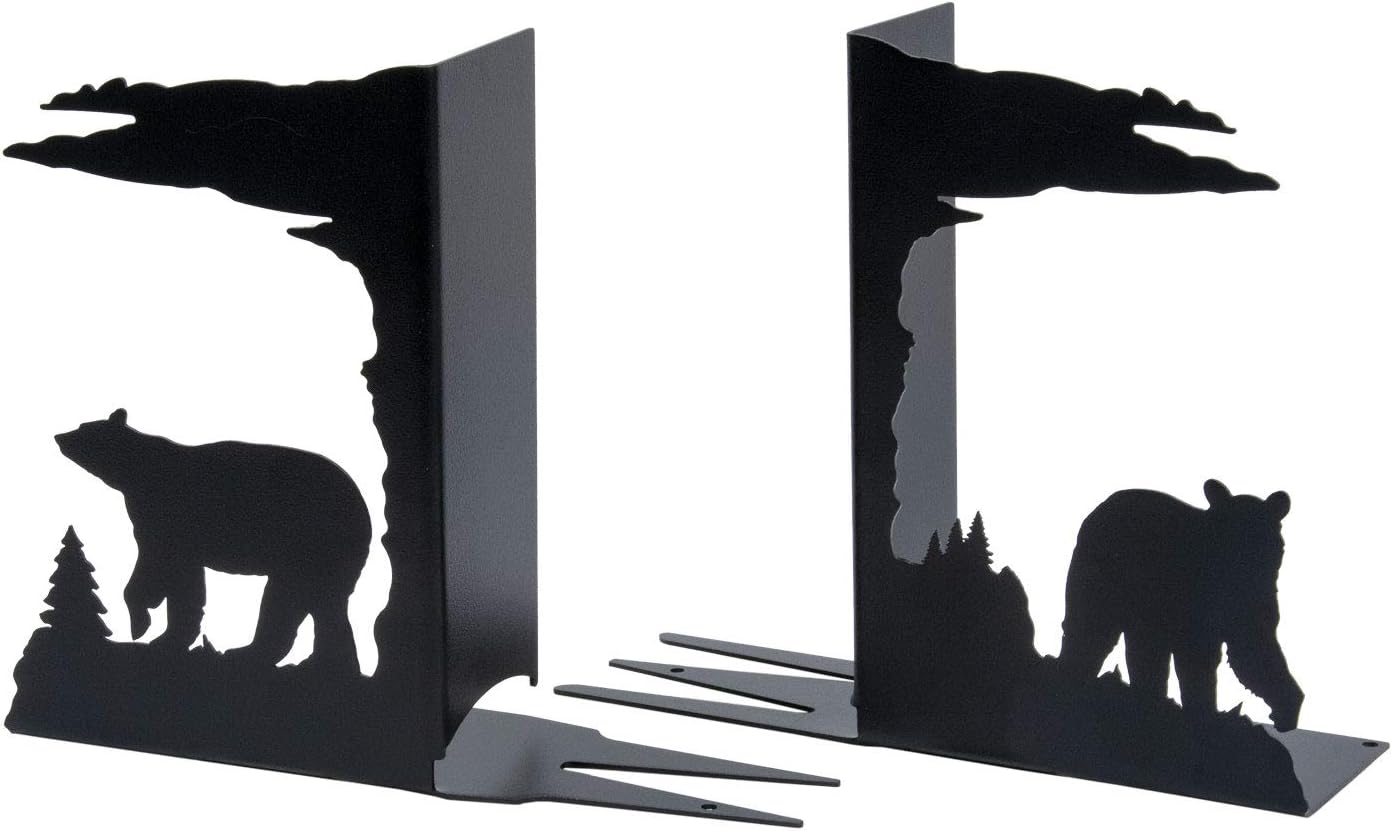 Bear & Bull Head Bronze Bookends – Handmade Resin Sculptures, 9" W X 8" H - View #11