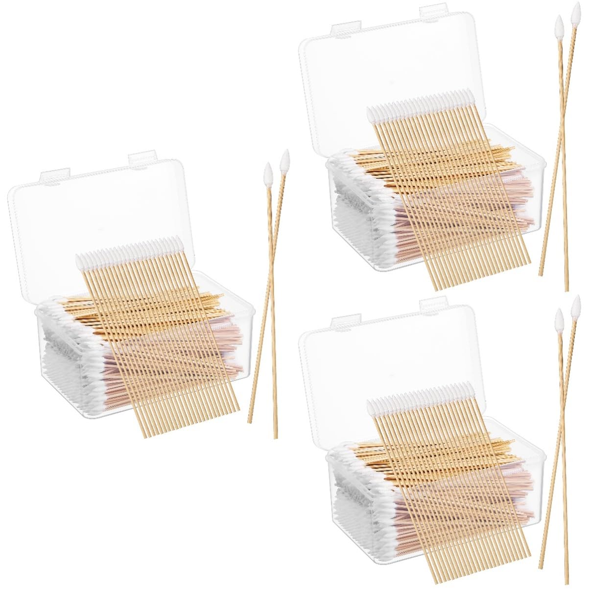 Ipetboom 1500pezzi Pz Cotton Swabs Per Makeup e Pulizia Dettagliata Bastoncini Di Cotone Affusolati Per Elettronica e Unghie Tampone Preciso Per Applicazioni Versatili