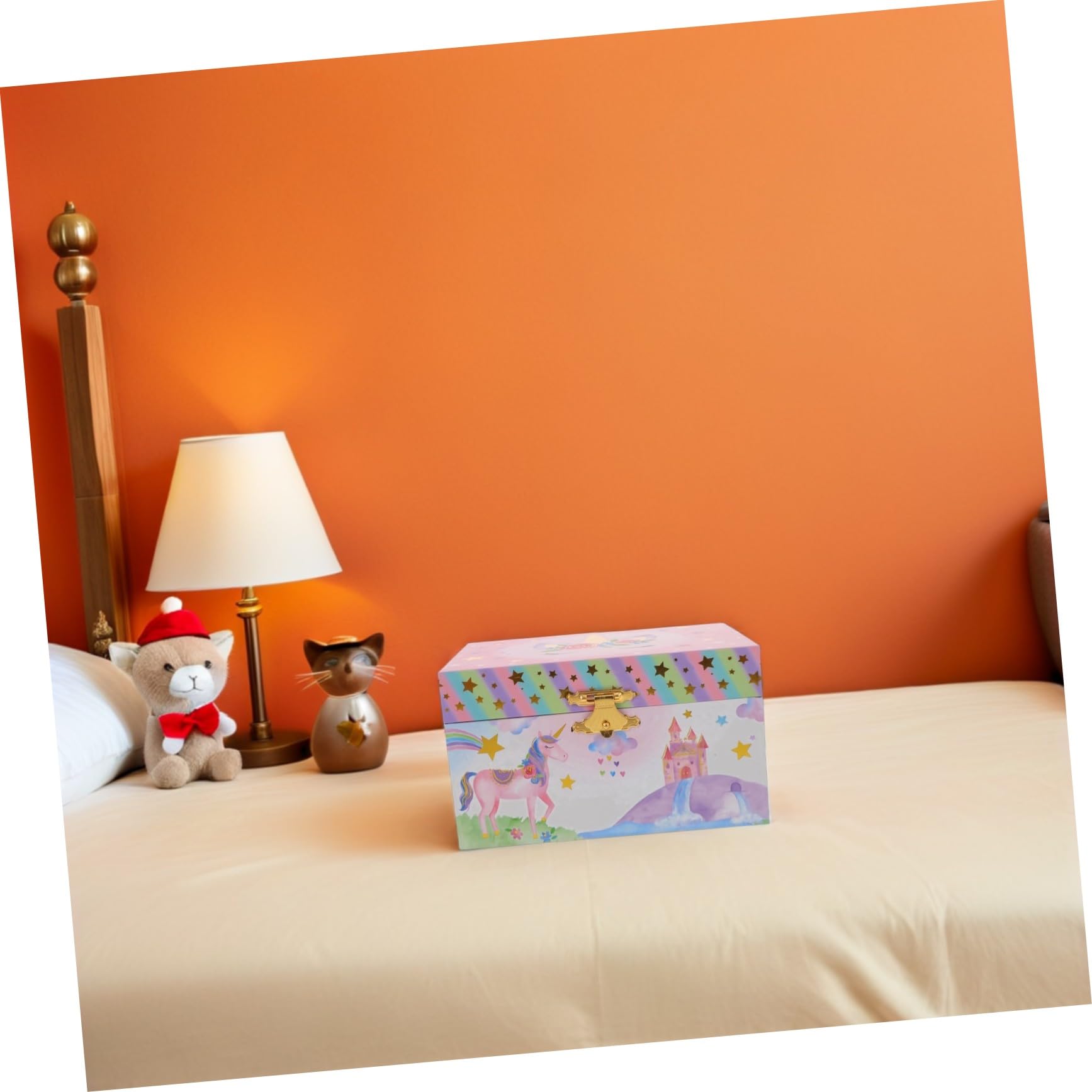 Caja de Música Unicornio para Niña Joyero Musical de Madera con Almacenamiento Versátil y Diseño Encantador Adecuado para Cumpleaños y Regalos