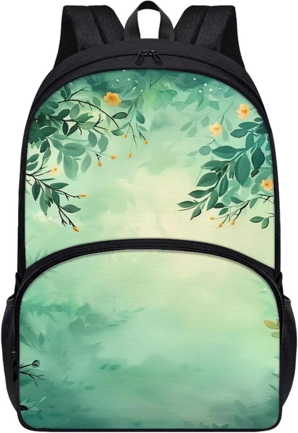 Black Cat School Bag for Kids, Cute Kitten 17" Primary Backpack Umbrella Holder Pupils Satchel for Young Kids, Kawaii Cat Teens Adjustable Shoulder Straps Book Bags