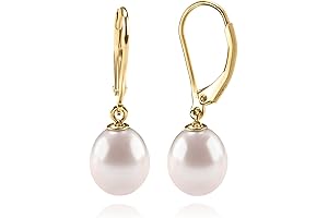 Handpicked AAA+ Quality Freshwater Cultured Pearl Leverback Earrings
