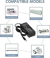 Vista 5 de Cable de alimentación de 18 V compatible con Cricut Explore Air 2, Maker, Cricut Expression 2, Cricut Create, Cricut Cake Mini, Explore, Explore
