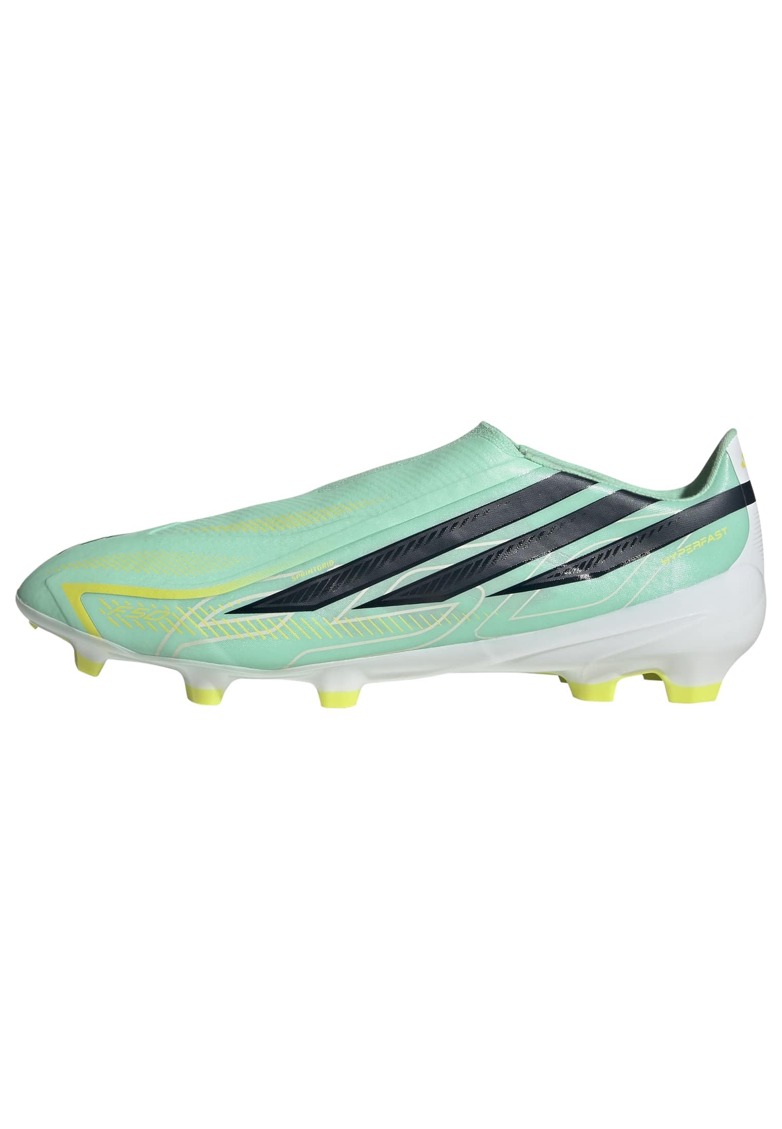 Mens F50 Hyperfast League Laceless Firm Ground Sneakers Shoes - White