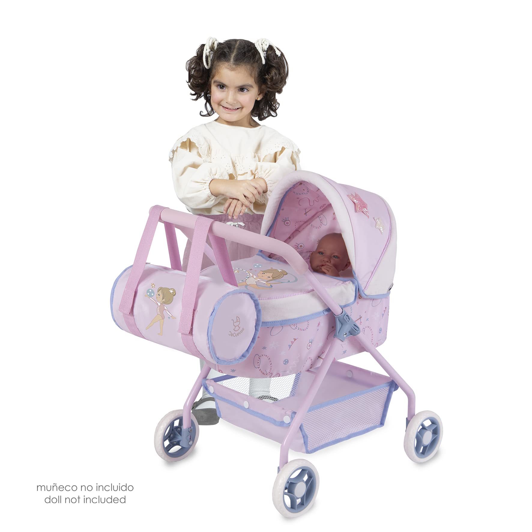 Carro de Muñecas Mi Primer Coche Gala con Bolso DeCuevas 86051, 50 x 35 x 56 cm