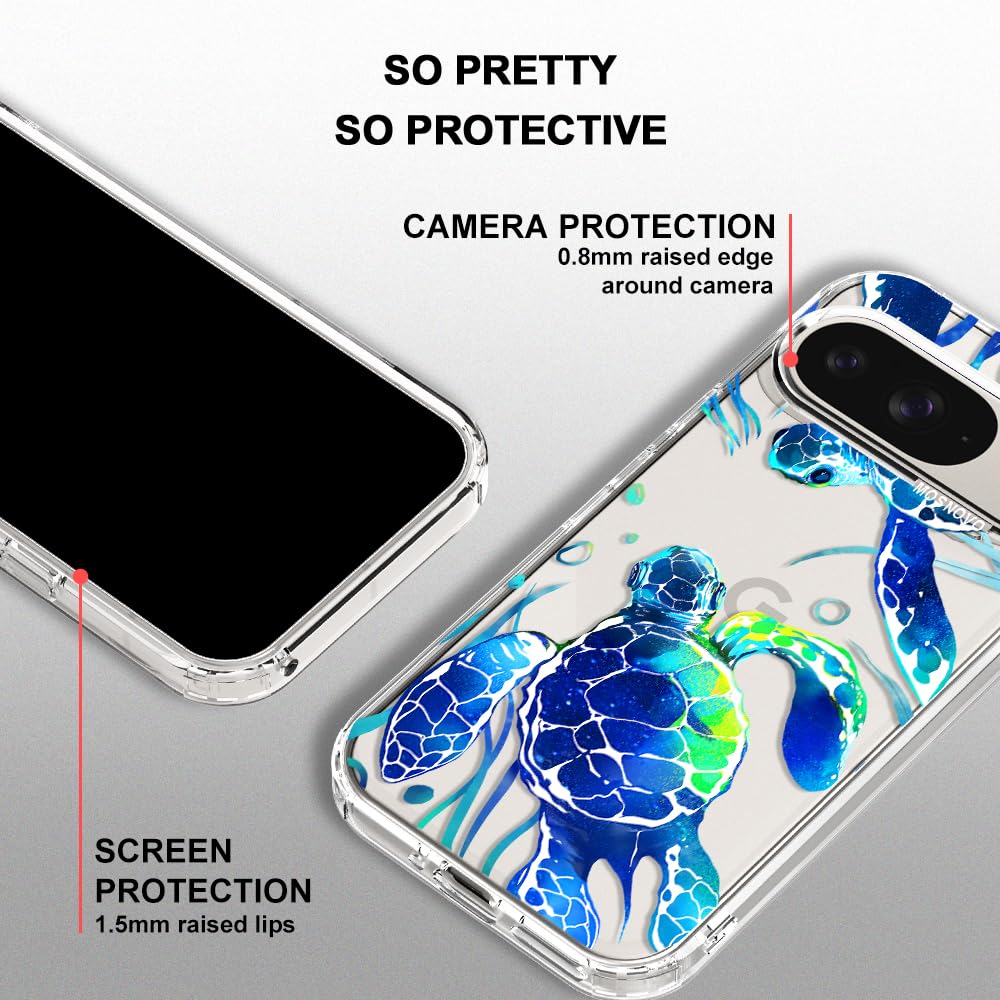 MOSNOVO Case for Google Pixel 10 & Pixel 10 Pro, [Buffertech 6.6ft Military-Grade Drop Protection] [Anti Peel Off Tech] Clear TPU Bumper Phone Case Cover Design - Cute Cherry — view 258