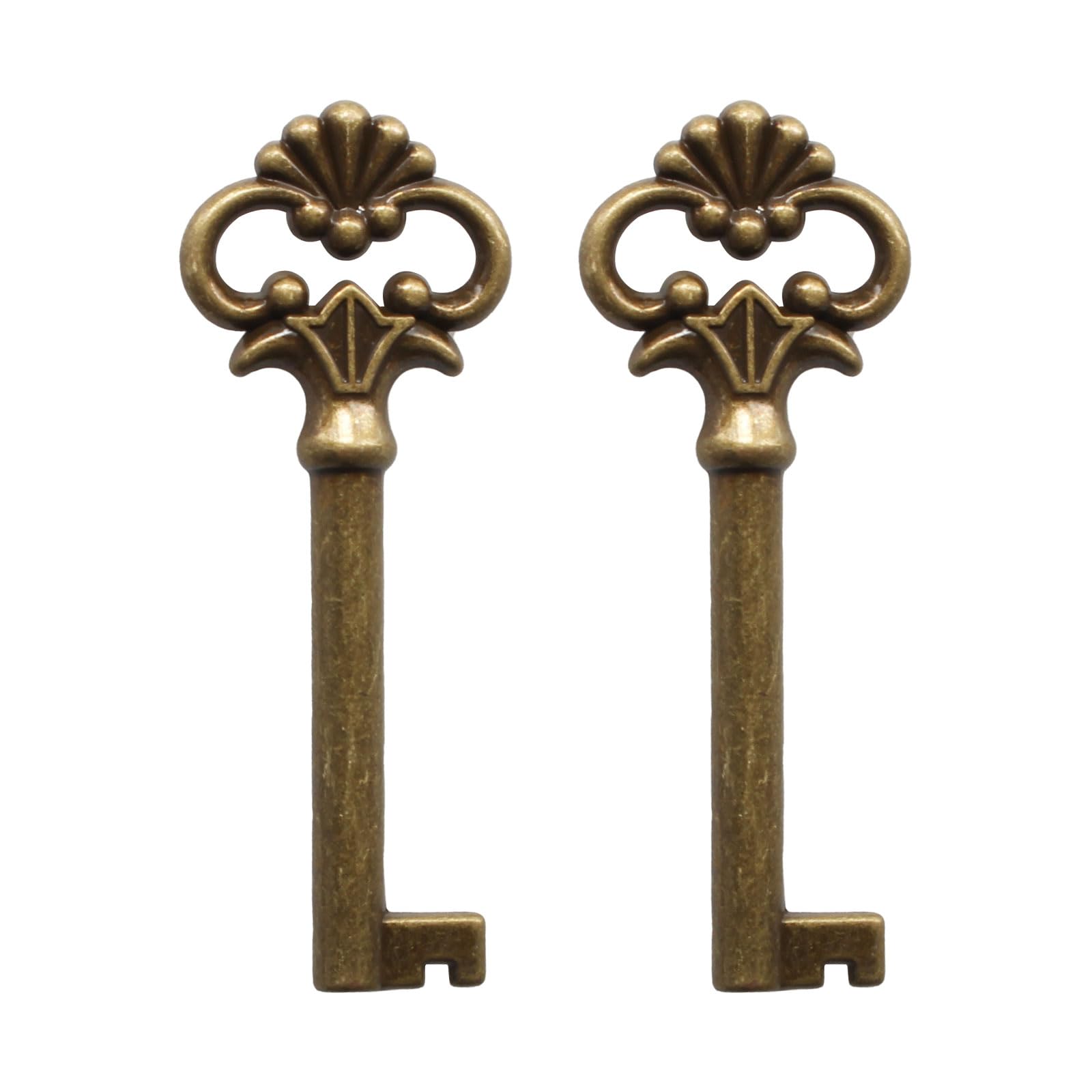 VIDABTE KY-5 Antique Brass Skeleton Key, Reproduction for Vintage