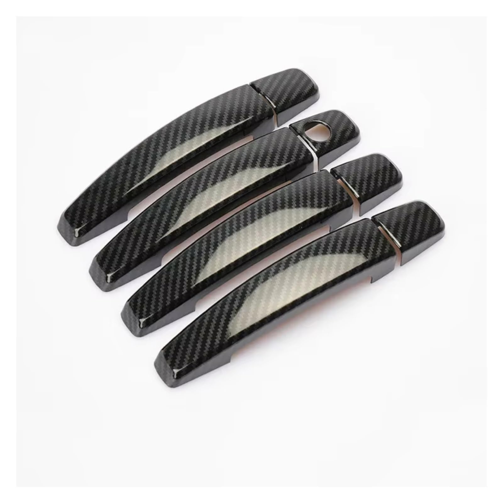 Dspolimv Carbon Fiber Outer Door Handle Cap Compatible With Cadillac For Bls 2004 2005 20006 2007 2008 2009 2010 Chrome Car Door Handle Cover Trim Stickers Parts(Carbon Fiber)