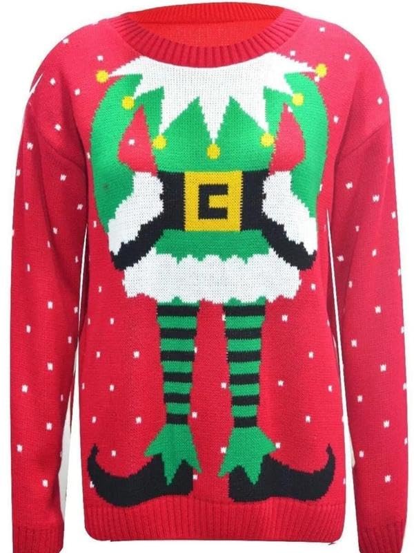 Pull de Noël tricot homme femme vêtement hiver mixte chaud