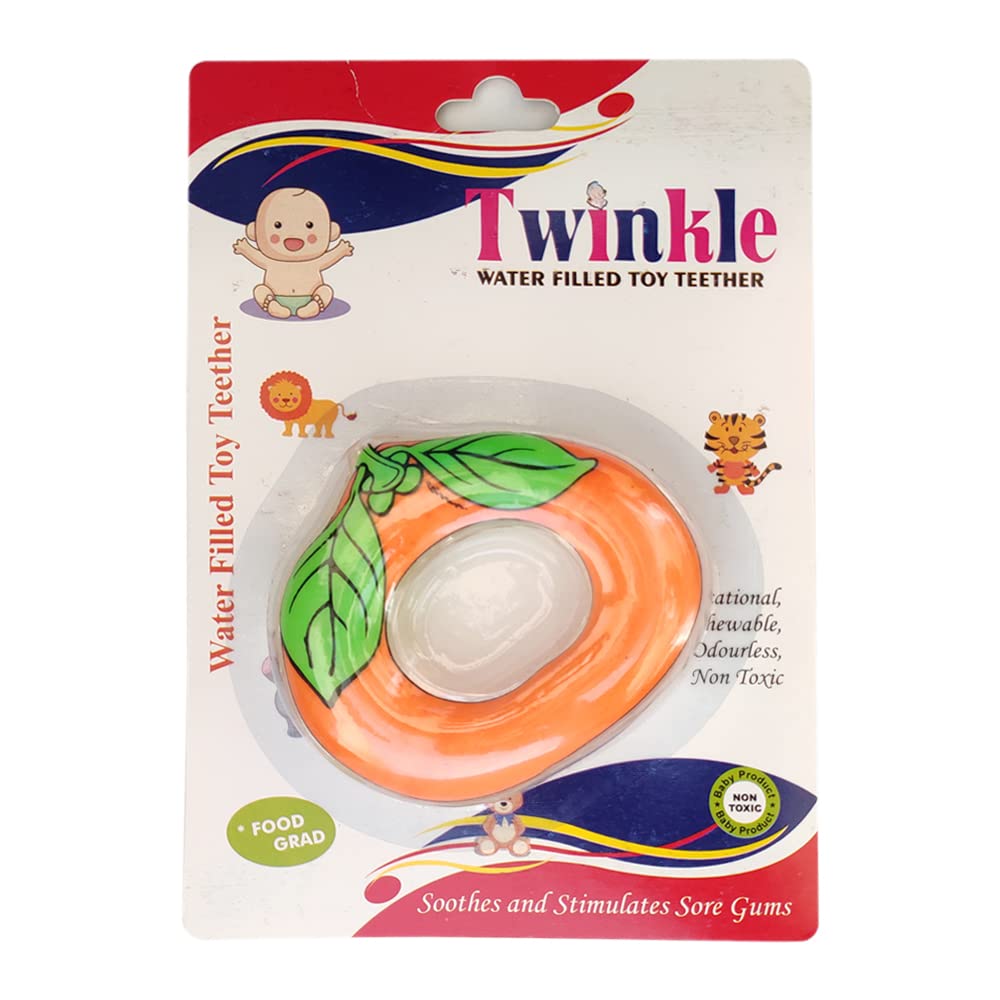 Appster Baby Teething Toys, Soft and Natural Fruit Shape Teether for Baby/Toddlers/Infants/Children - BPA Free/Natural/Organic/, Soft & Textured Teethers (Orange)