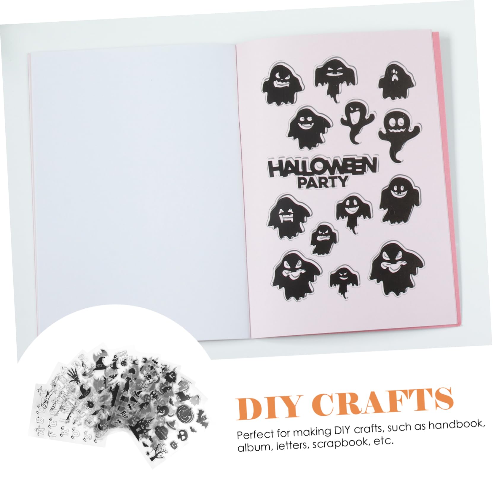 STOBOK 20pezzi Timbri Silicone Trasparenti Per Halloween Stamps Decorativi Per Scrapbooking e Fai Da Te Per Biglietti e Album Fotografici